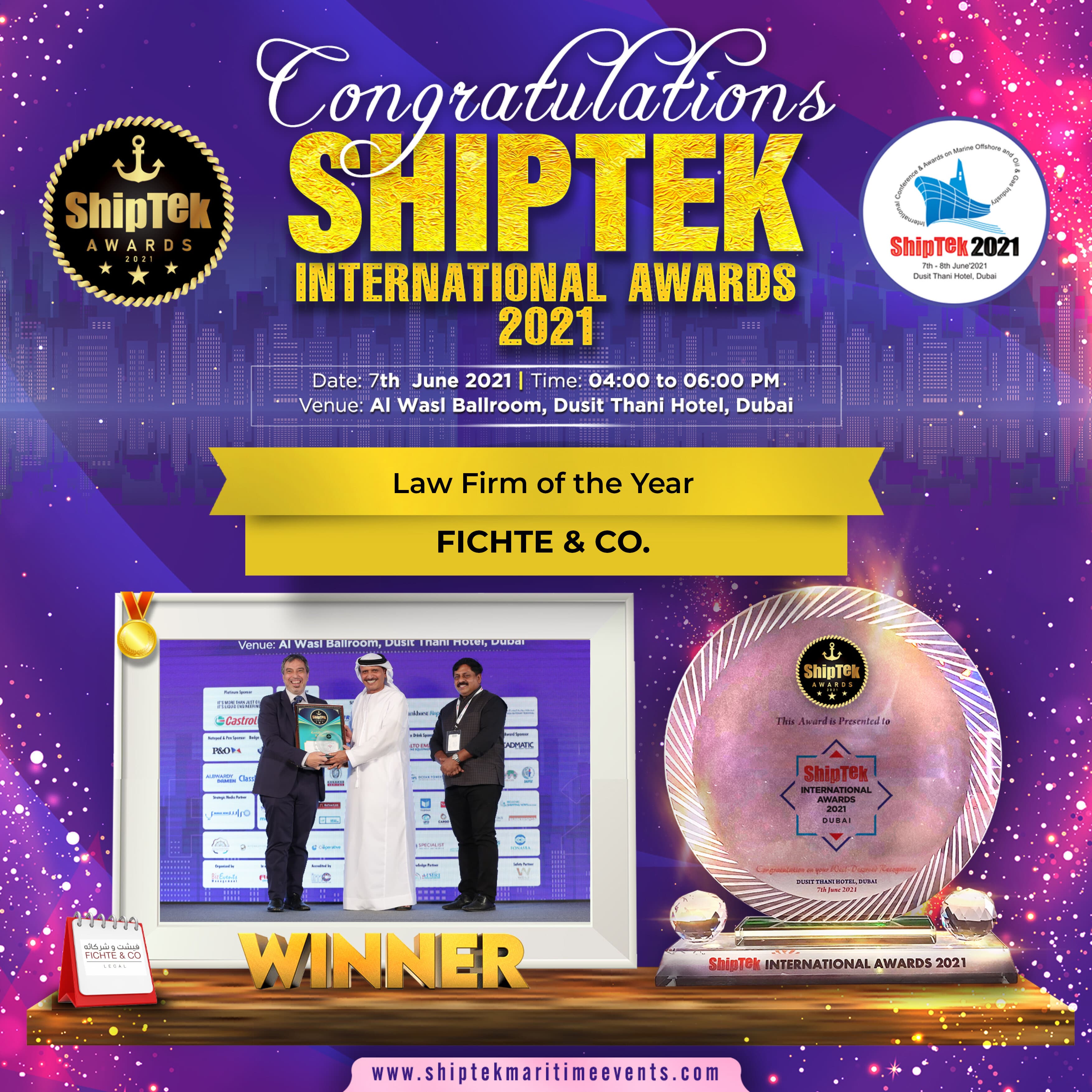ShipTek2021 Winners